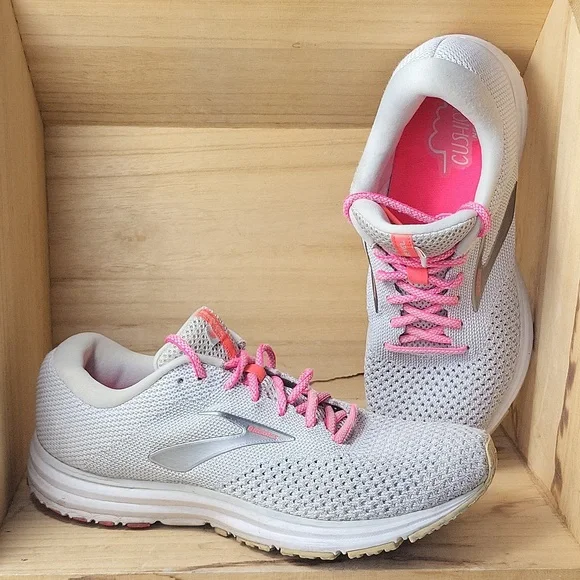 Brooks Shoes Brooks Revel 2 Women Size Gray White Pink Running Shoes 1202811b028 Poshmark